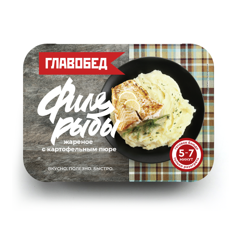 

Филе рыбы Главобед жареное, с картофельным пюре, 300 г