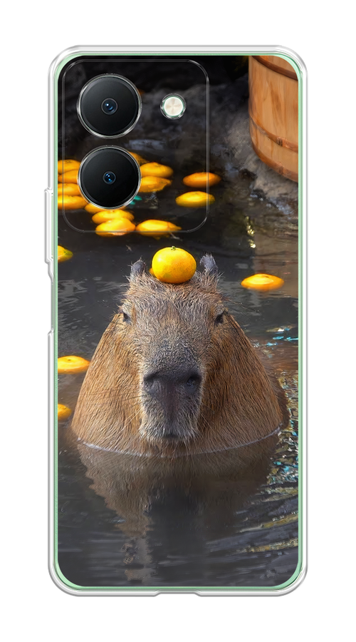 

Чехол на Vivo Y27S "Капибара отдыхает", Коричневый;оранжевый;серый, 269750-1