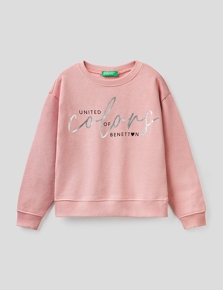 

Свитшот для девочек Benetton цв. розовый р.140, 21A_3J68C15B9
