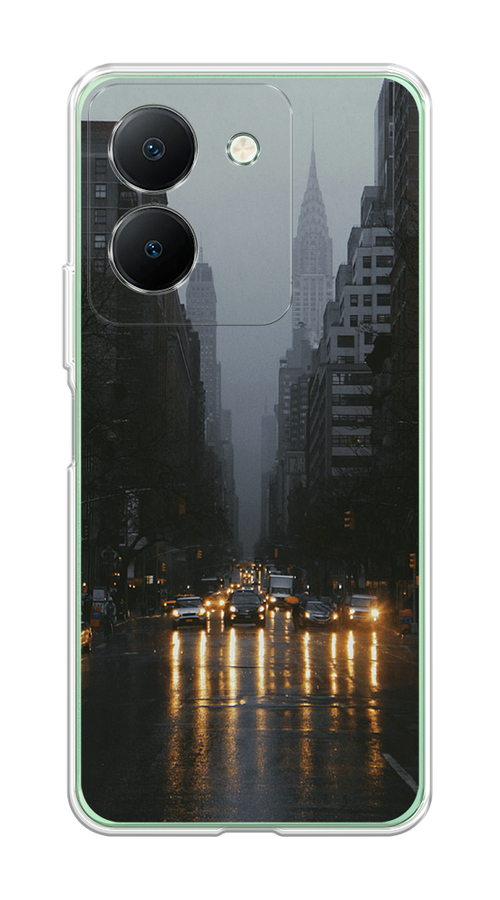 

Чехол на Vivo Y27S "Дождливый Нью Йорк", Черный;серый, 269750-1
