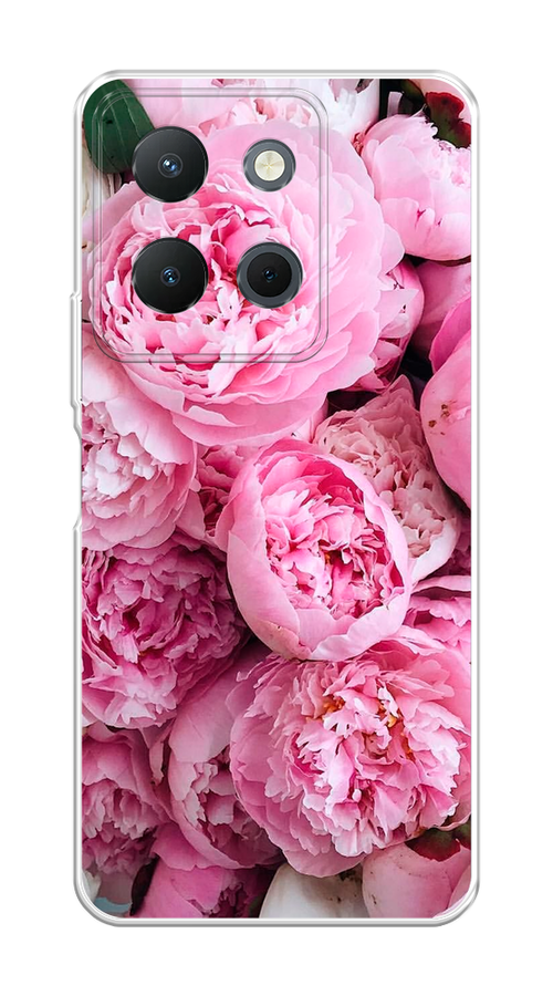 

Чехол на Vivo Y36 4G "Розовые пионы", Бежевый;розовый, 269250-1