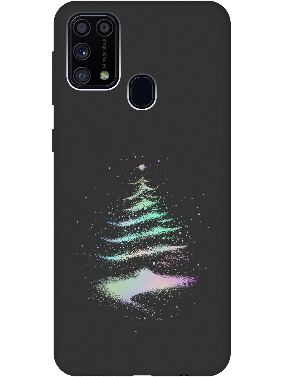 

Силиконовый чехол на Samsung Galaxy M31 с принтом "Елочка" матовый черный, Черный;серебристый, 722999241