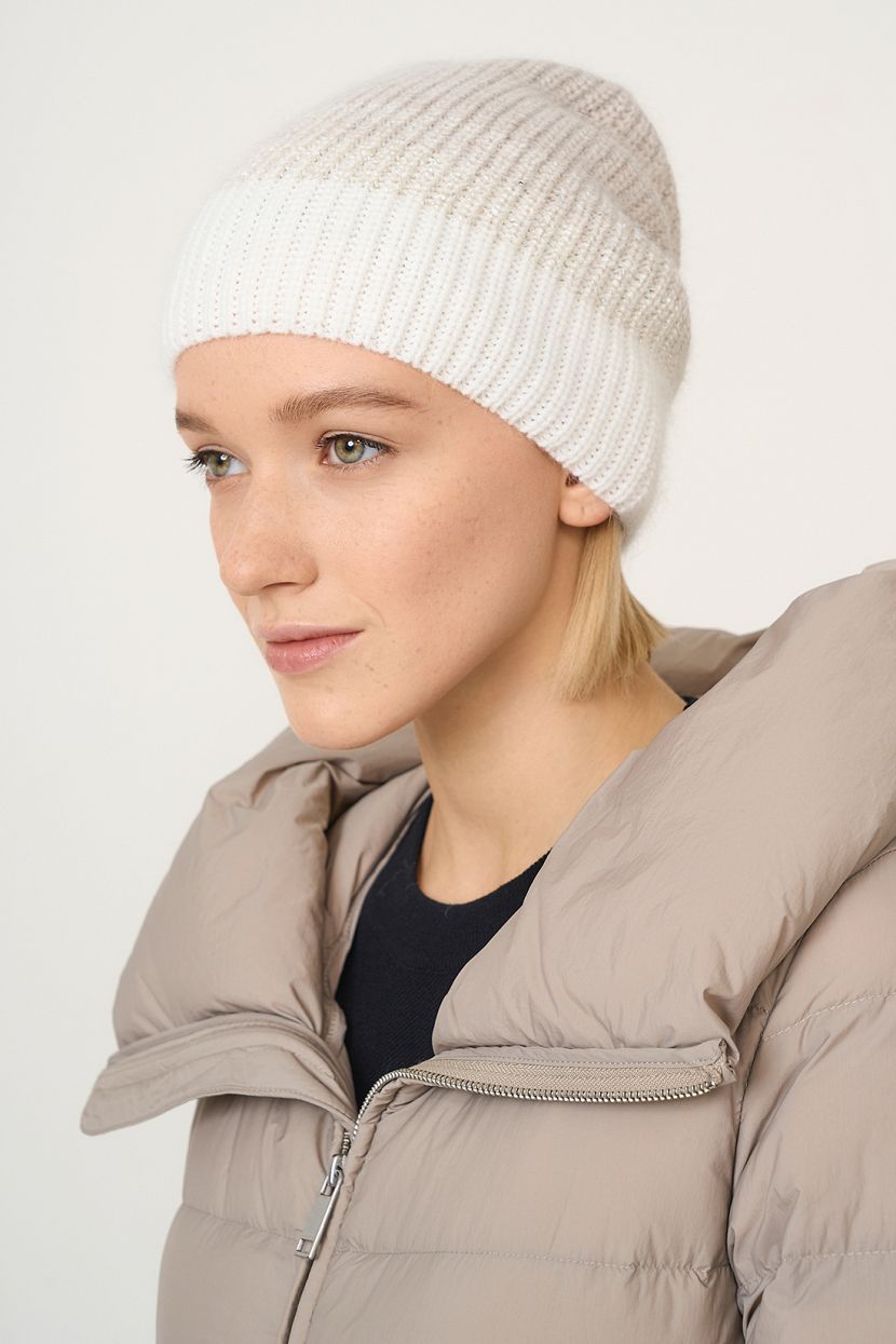 

Шапка бини женская Baon B3423514 beige melange, р.56, Бежевый, B3423514