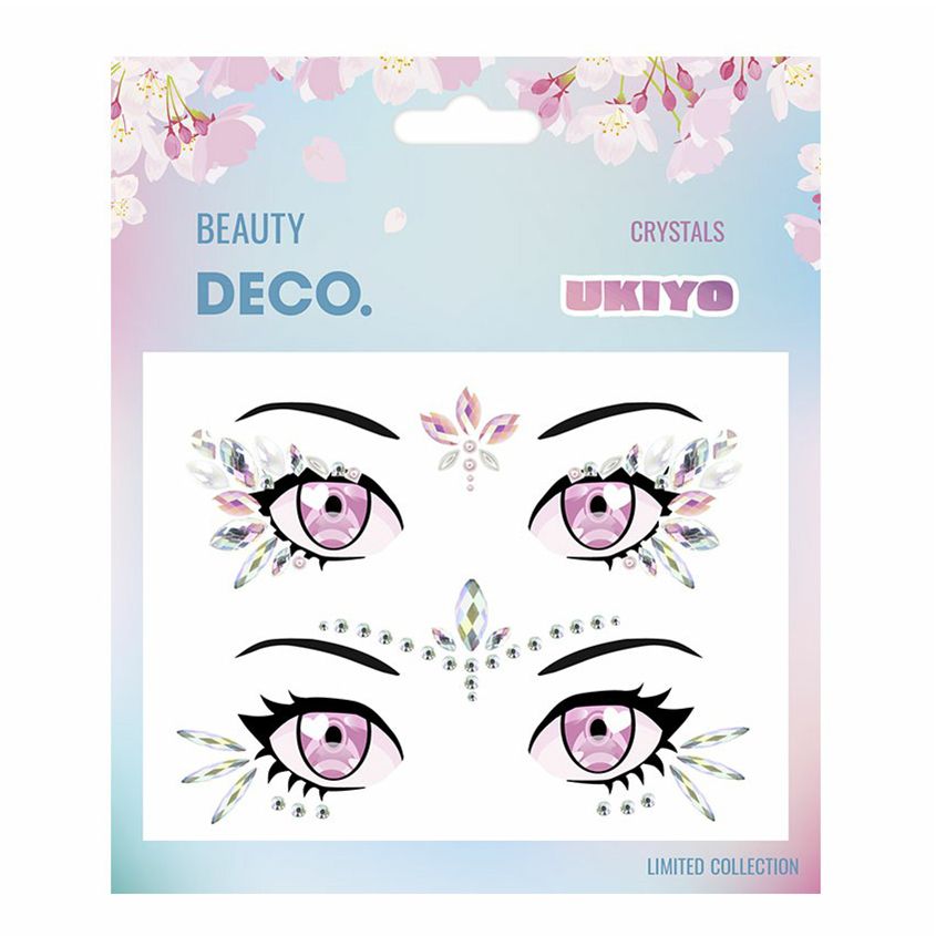 Стразы для лица Deco Ukiyo by Miami Tattoos Summer Flower Китай разноцветный