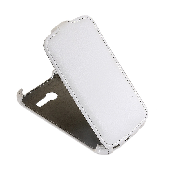 

Чехол Samsung SM-G110H (Galaxy Pocket 2) флип кожзам №1 <белый>