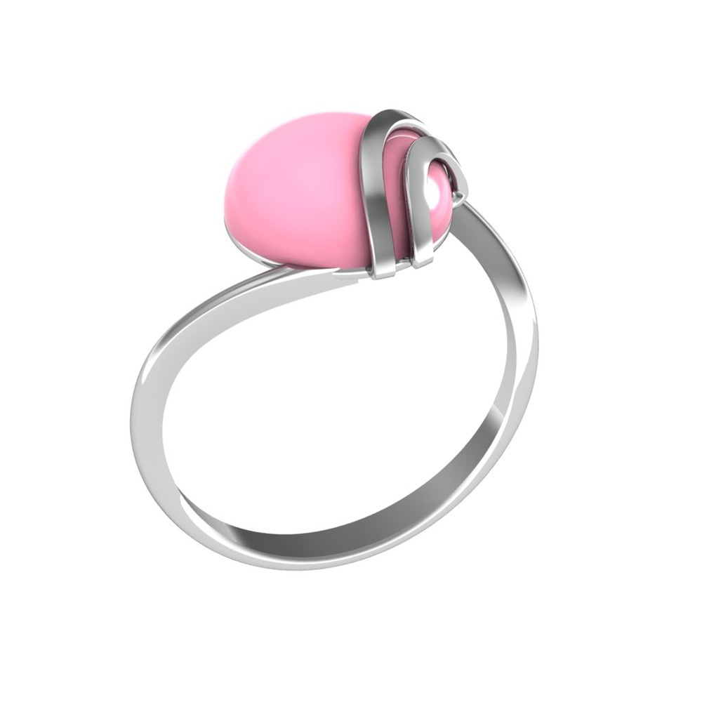 

Кольцо из серебра р. 19,5 ПРИВОЛЖСКИЙ ЮВЕЛИР 251234-KR46, коралл, 251234-KR46