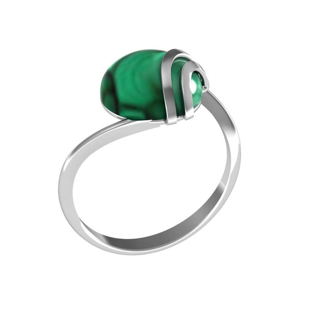 

Кольцо из серебра р. 20 ПРИВОЛЖСКИЙ ЮВЕЛИР 251234-ML, малахит, 251234-ML