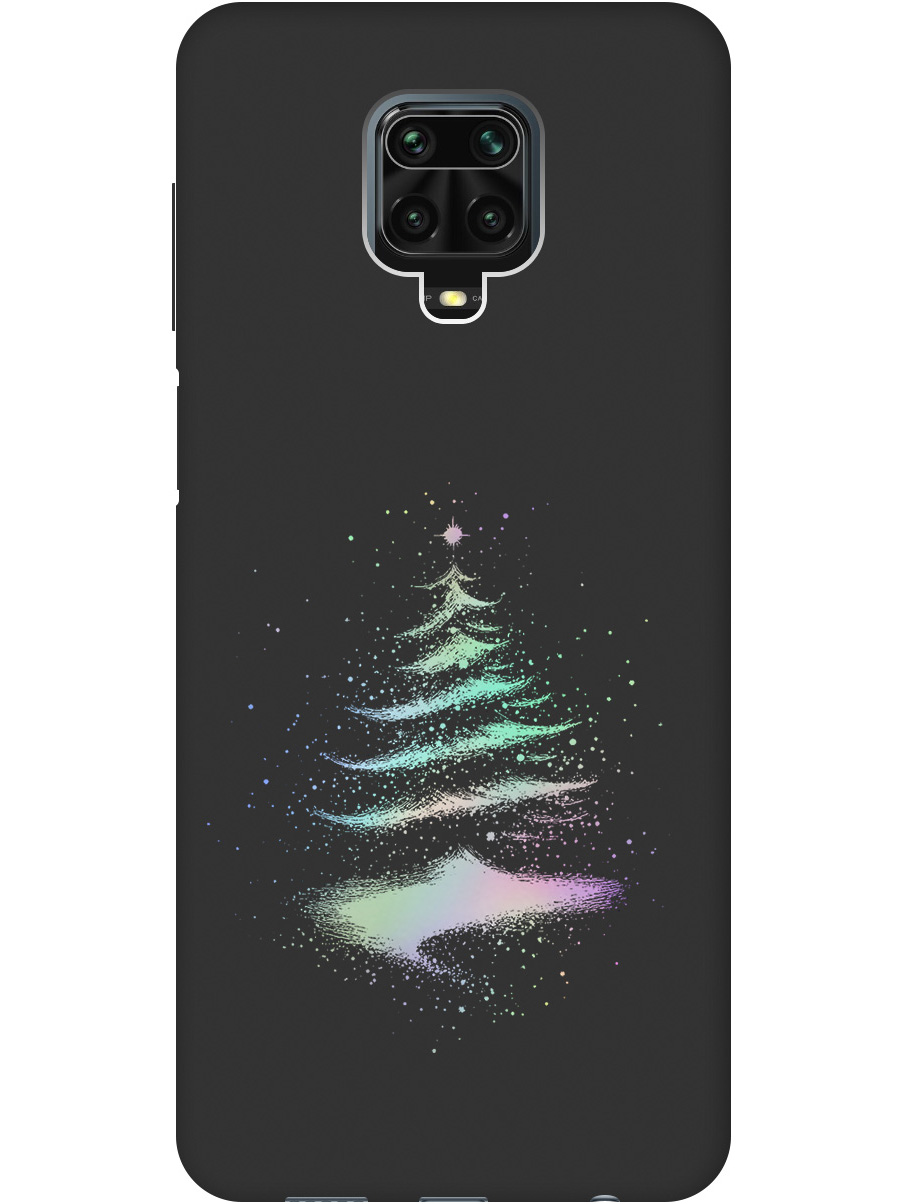 

Силиконовый чехол на Xiaomi Redmi Note 9s / Note 9 Pro с принтом "Елочка" матовый черный, Черный;серебристый, 722942141