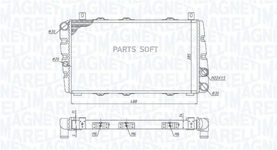 

MAGNETI MARELLI Радиатор 490x285