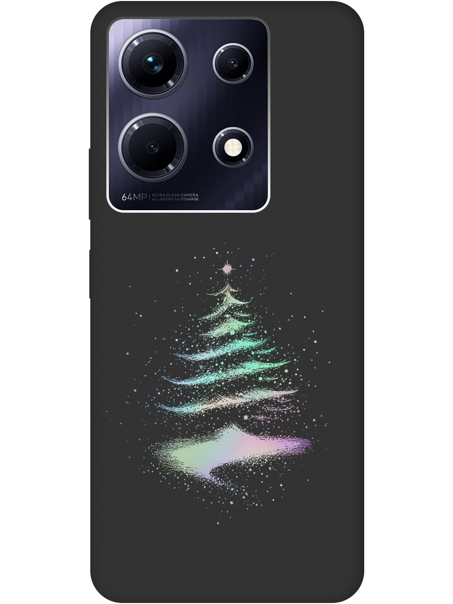 

Силиконовый чехол на Infinix Note 30 с принтом "Елочка" матовый черный, Черный;серебристый, 773943741
