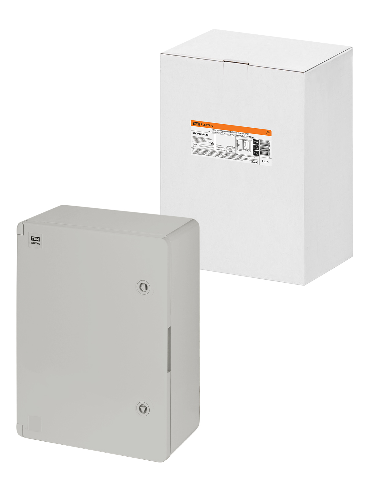 

Бокс пластиковый ЩМП-0-4 ABS IP65 от -45 до +75 °С навесной (400x300x210) TDM SQ0932-0123