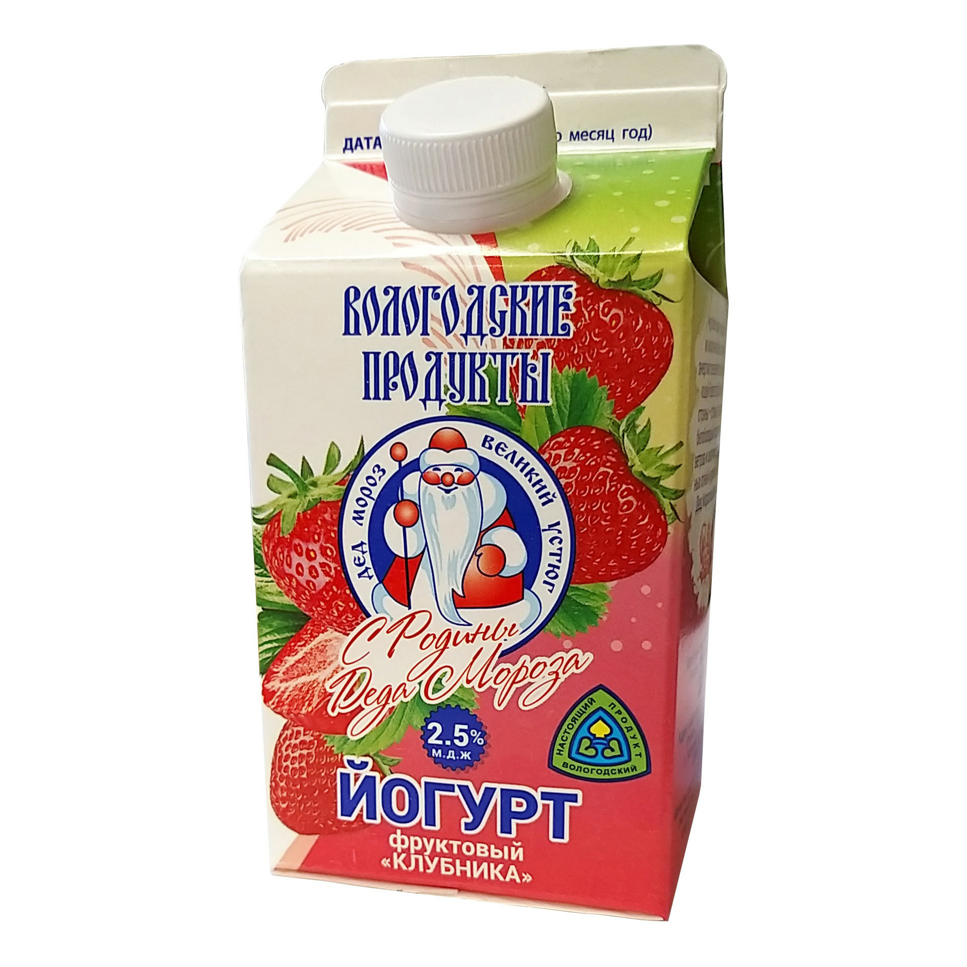 

Питьевой йогурт МЗ Устюгмолоко клубника 2,5% 470 г