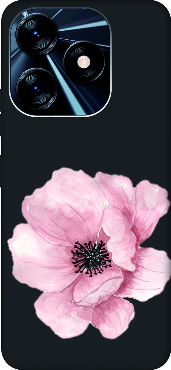 

Чехол на Tecno Spark 10 с 3D принтом "Pink Flower" черный, Черный;белый, 159545