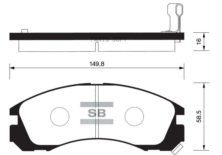 

Тормозные колодки Sangsin brake передние для Mitsubishi Galant 1989-, L200 1996- SP1068, SP1068