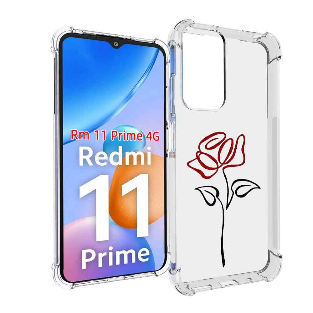 

Чехол MyPads цветок в одну линию для Xiaomi Redmi 11 Prime 4G, Прозрачный, Tocco