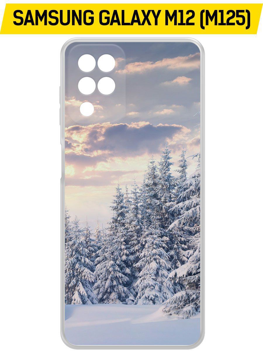 

Чехол-накладка Krutoff Clear Case Снежный пейзаж для Samsung Galaxy M12 (M125), Прозрачный
