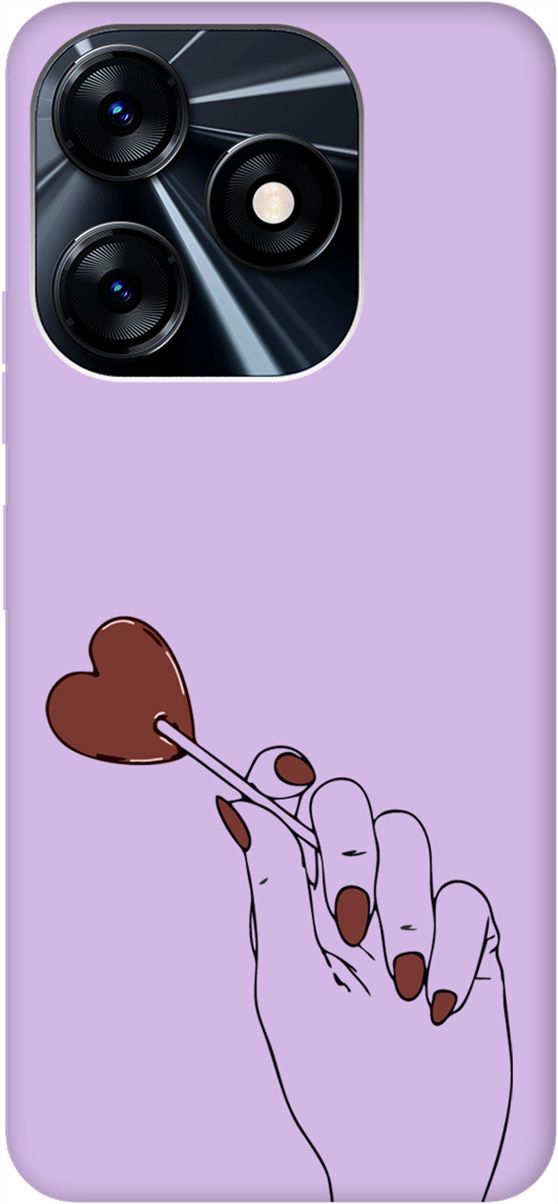 

Чехол на Tecno Spark 10 "Heartbreaker" сиреневый, Фиолетовый;красный, 159554
