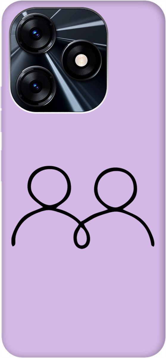 

Чехол на Tecno Spark 10 "Couple Lines" сиреневый, Фиолетовый;серый, 159554