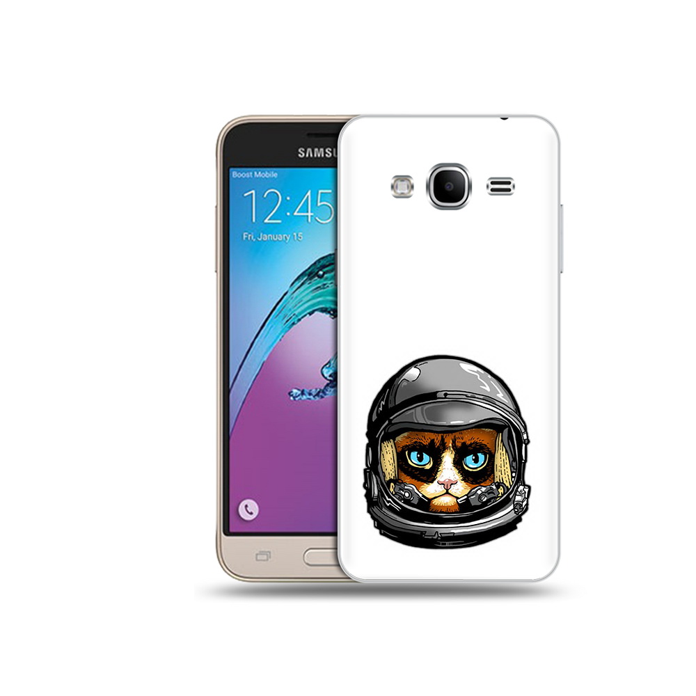 Чехол MyPads Tocco для Samsung Galaxy J3 (2016) кот космонавт (PT29089.580.400)