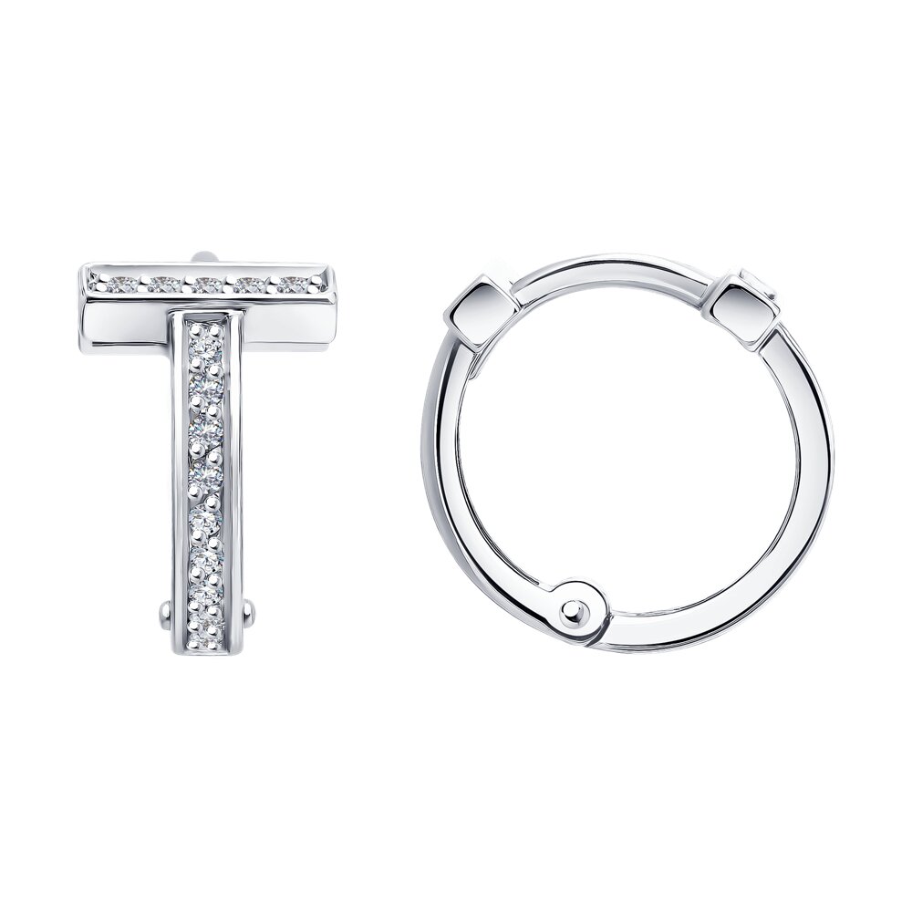 

Серьги конго из золота SOKOLOV 1022446-3, бриллиант, 1022446-3