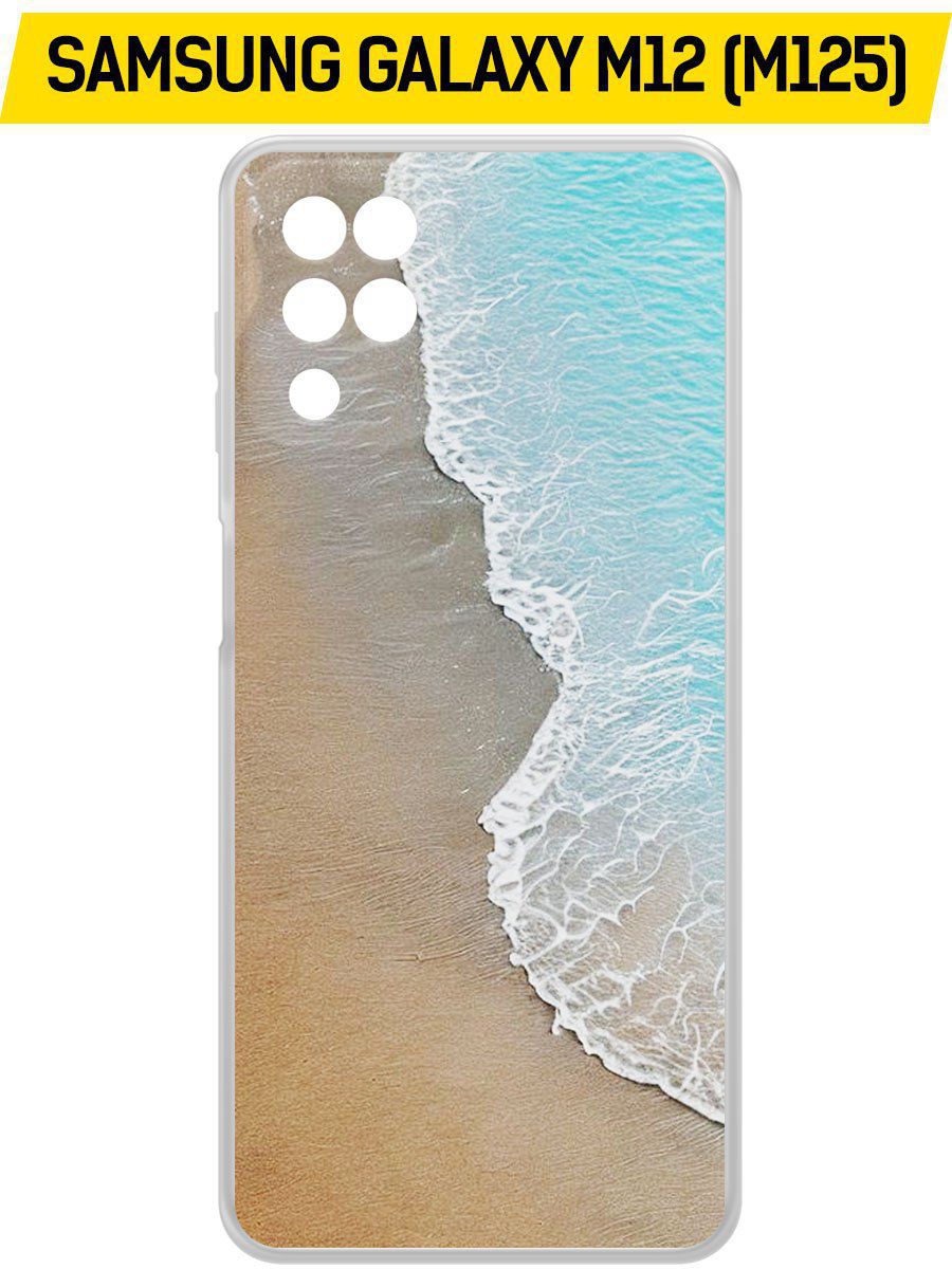 

Чехол-накладка Krutoff Clear Case Прибой для Samsung Galaxy M12 (M125), Прозрачный