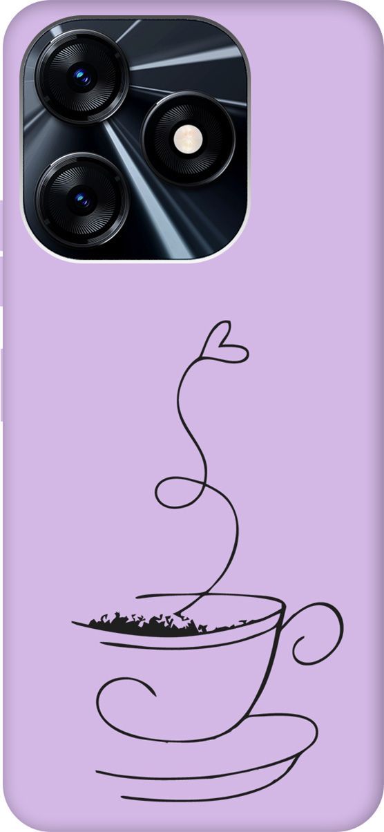 

Чехол на Tecno Spark 10 "Coffee Love" сиреневый, Фиолетовый;черный, 159554