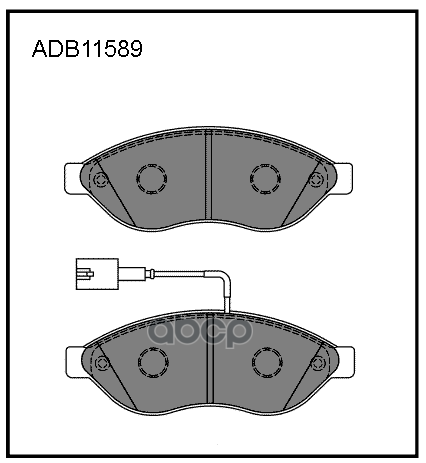 

Колодки передние CITROEN/FIAT/PEUGEOT all Bus 2006-> ADB 11589