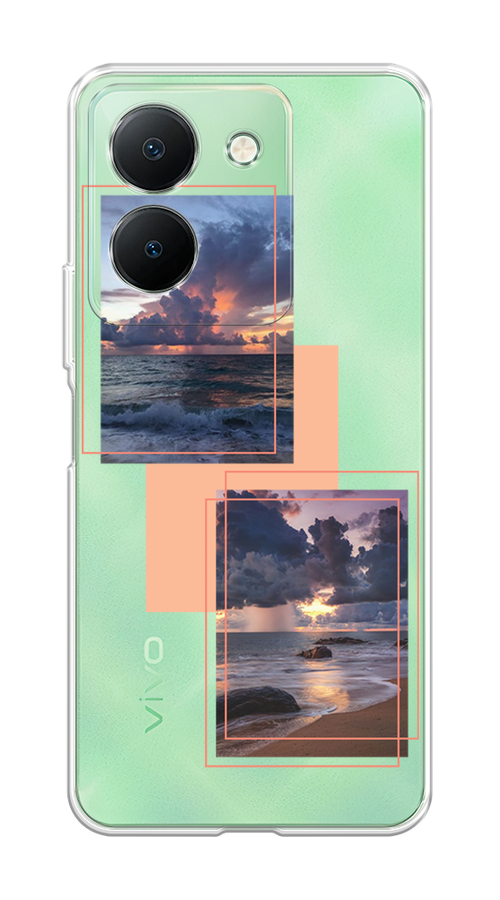 

Чехол на Vivo Y27S "Sky collage", Розовый;прозрачный;синий, 269750-1