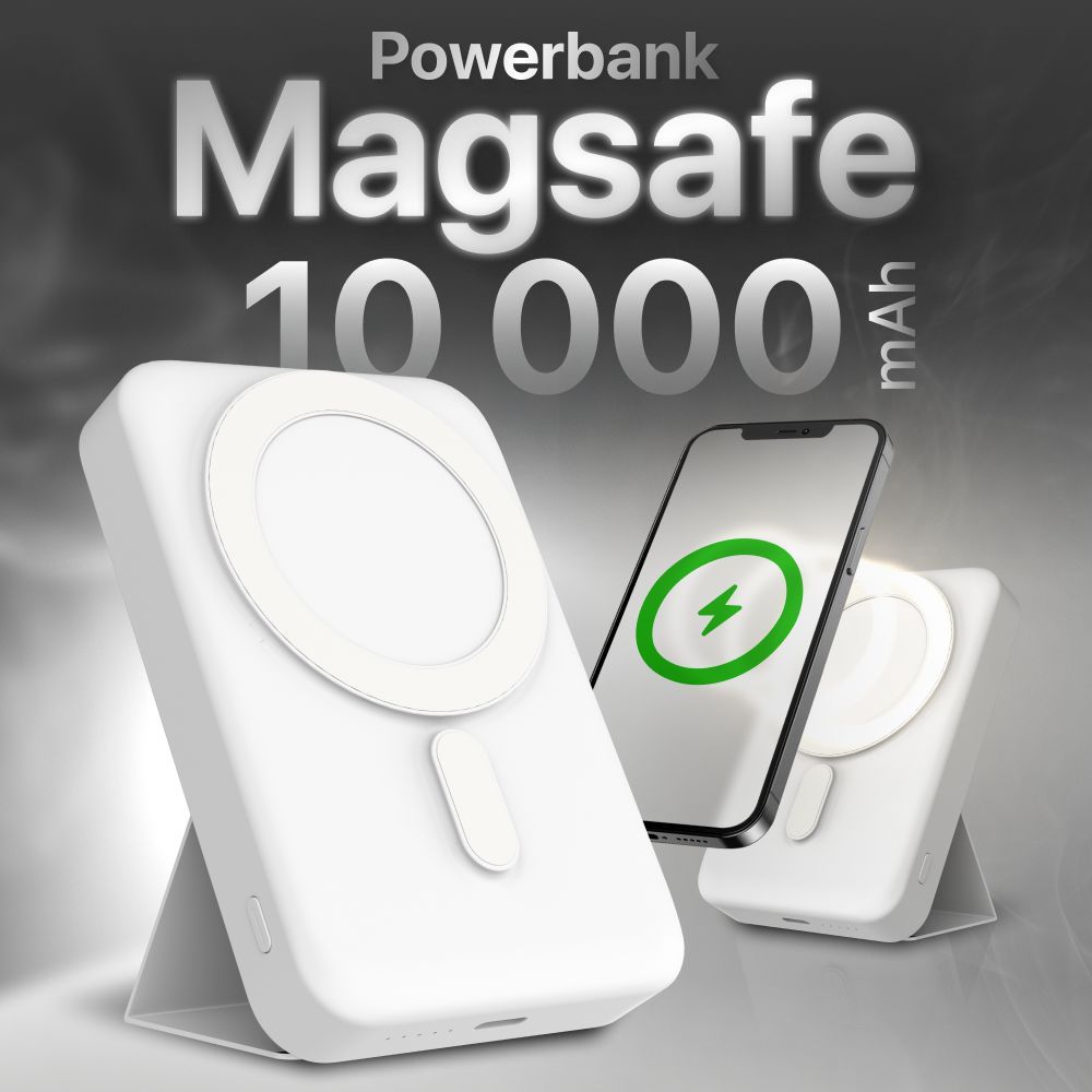 Магнитный повербанк 10000 Wireless Power Bank с быстрой беспроводной зарядкой для iPhone 600013902639