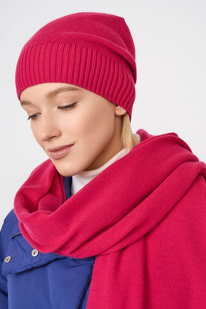 

Шапка бини женская Baon B3423524 pink peacock, р.56, Розовый, B3423524