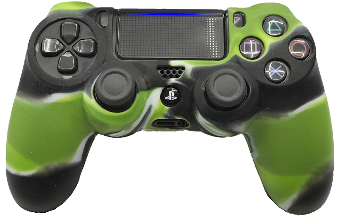 Чехол для геймпада NoBrand Silicon Case Green Camouflage для Playstation 4