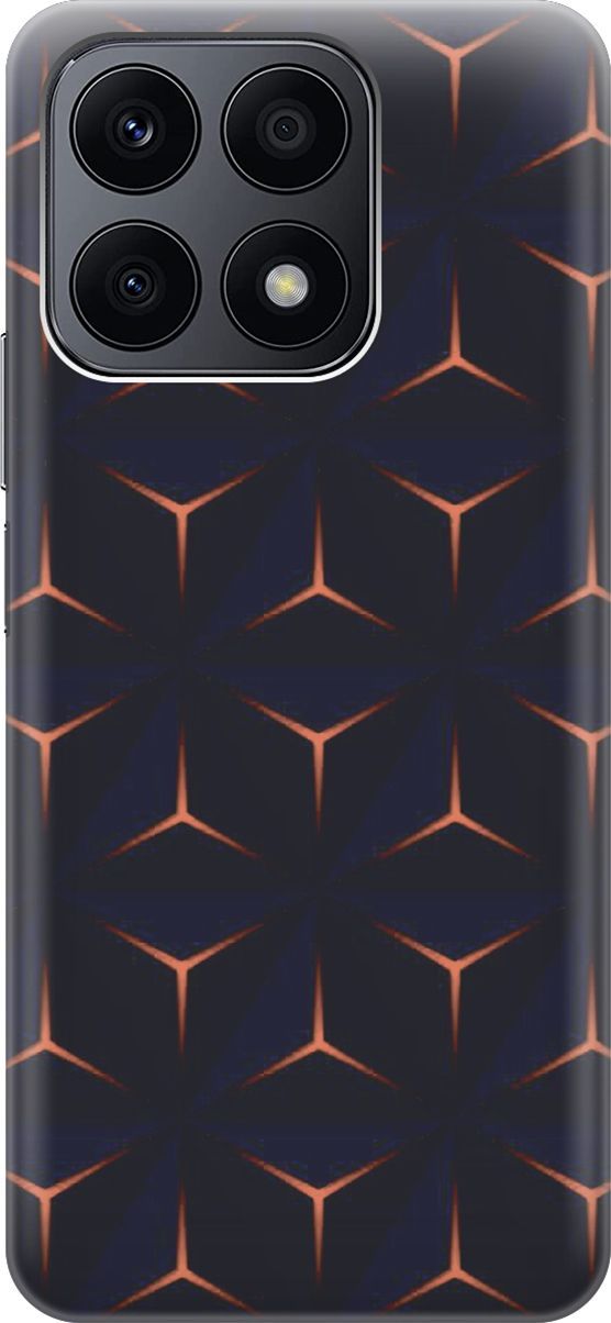 

Силиконовый чехол на Honor X8a с эффектом блеска "Темные пирамиды", Оранжевый;черный, 158874