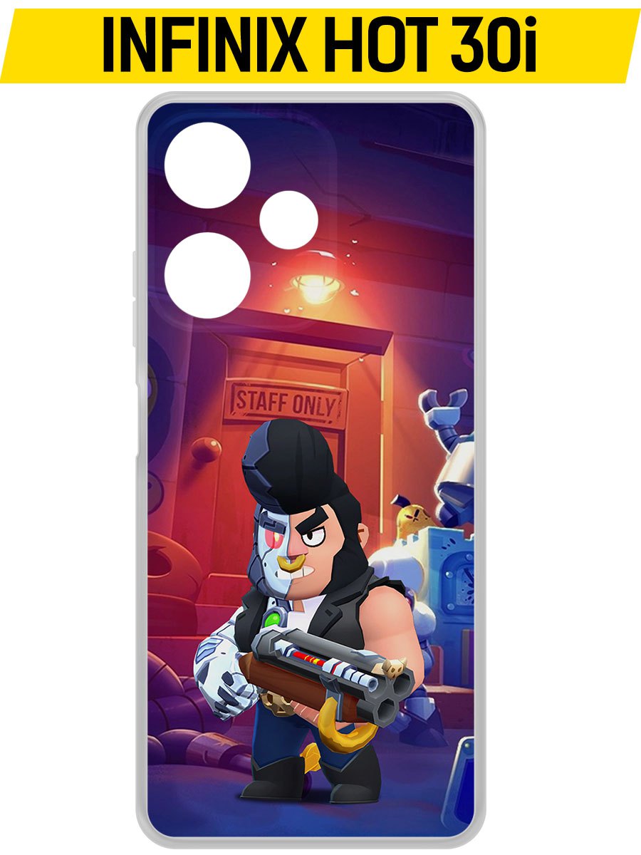

Чехол-накладка Krutoff Clear Case Brawl Stars-Б-800 для INFINIX Hot 30i, Прозрачный