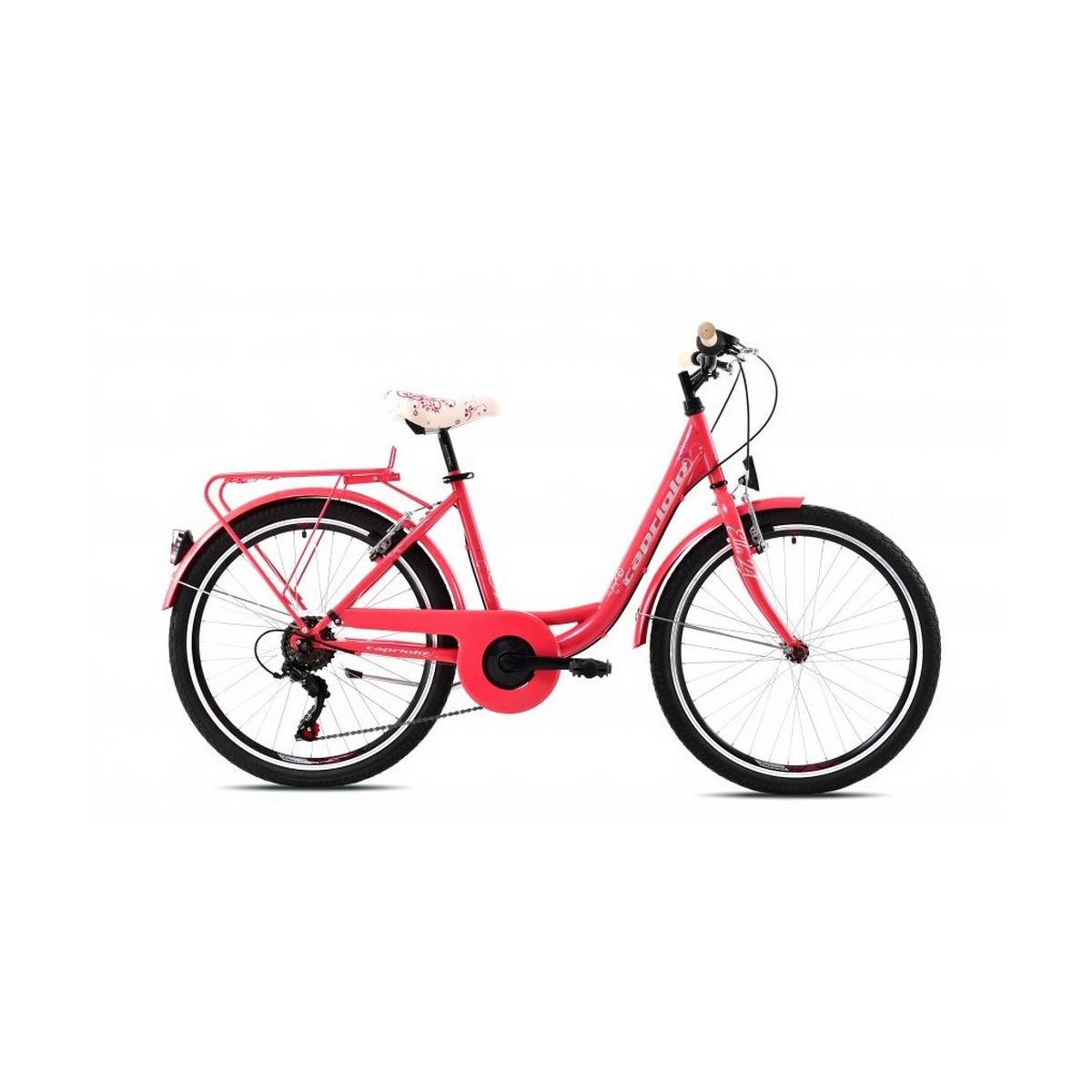 Велосипед CAPRIOLO CITY ELLA 24'' 1 X 6, STEEL 13'' розовый 2024