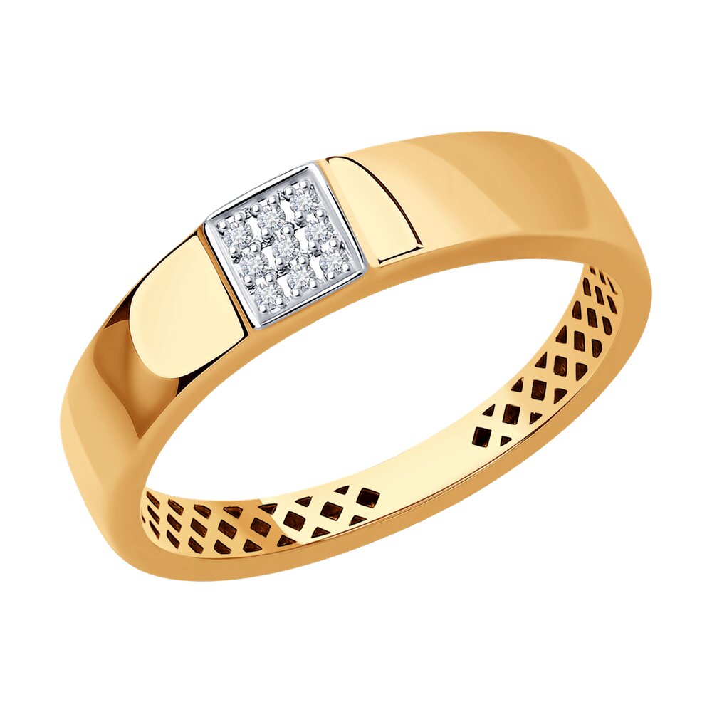 

Кольцо из золота р.  Diamant 51-210-01461-1, бриллиант, 51-210-01461-1