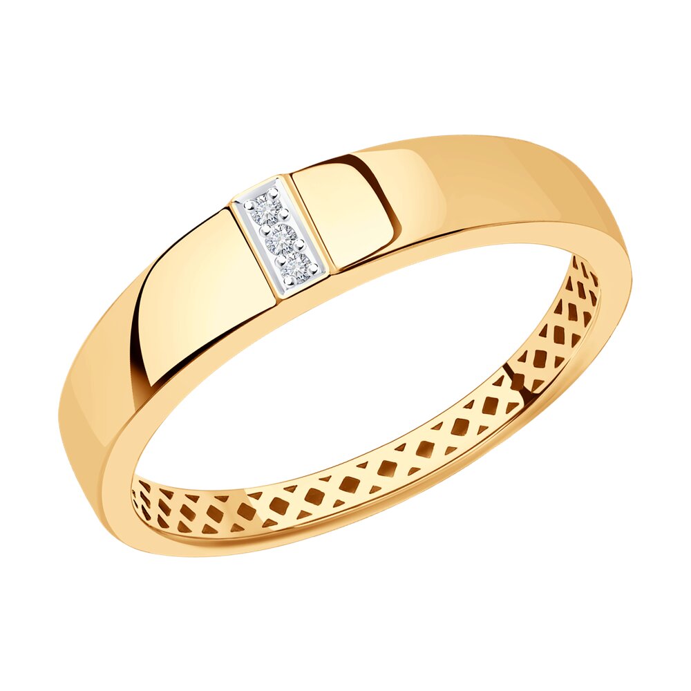 

Кольцо из красного золота р. 18 Diamant 51-210-01535-1, бриллиант, 51-210-01535-1