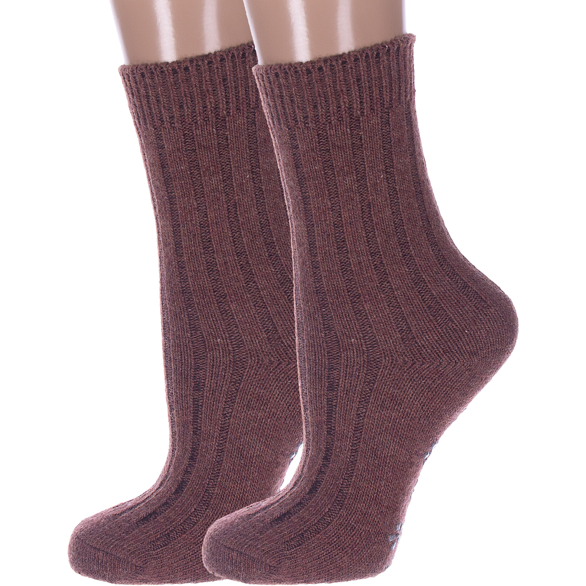 Комплект носков женских Hobby Line 2-Нжа6199-02 коричневых 36-40, 2 пары