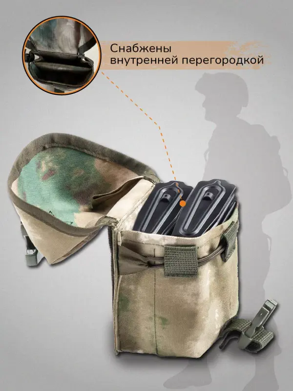 Подсумок Ганза Под Магазин СВД двойной Мох 1152₽