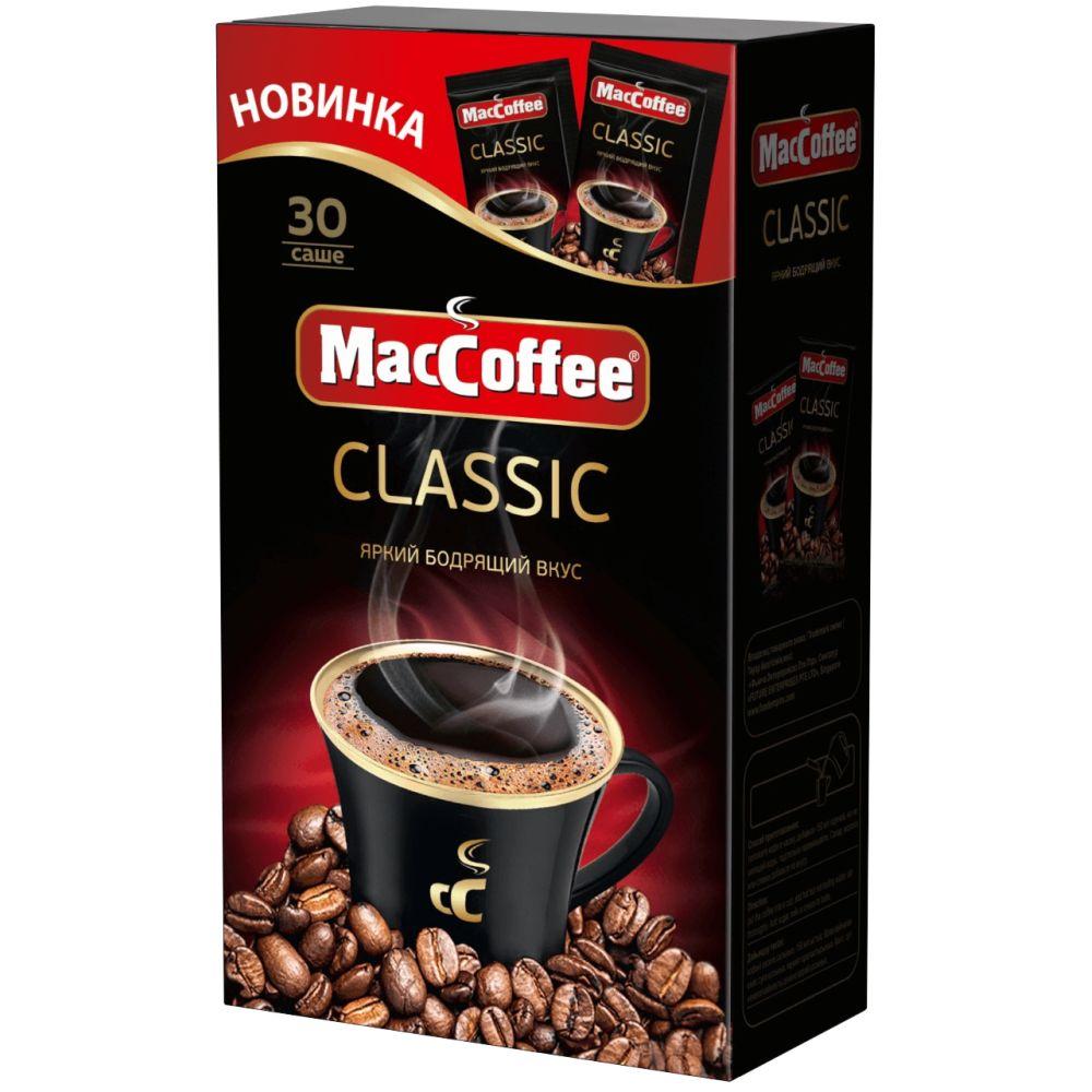 

Кофе натуральный растворимый гранулированный MacCoffee GranClassic 30x2г, Кофе гранулированный