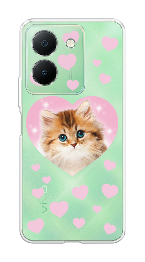 

Чехол на Vivo Y27S "Котенок в сердце", Розовый;оранжевый;белый;прозрачный, 269750-1