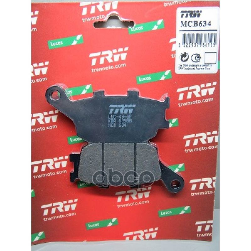 

Тормозные колодки TRW/Lucas задние дисковые для Honda CBR600 91-92, CB900 02- MCB634