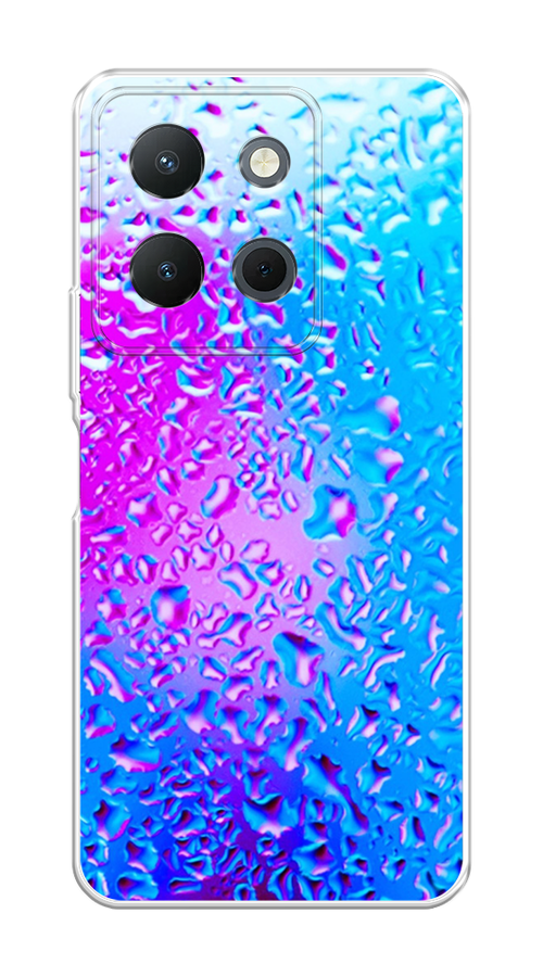 

Чехол на Vivo Y36 4G "Капли на стекле", Бирюзовый;розовый, 269250-1