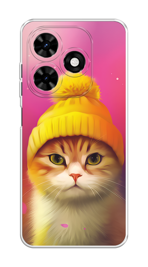 

Чехол на Tecno Spark Go 2024/Spark 20C "Котик в шапочке", Розовый;желтый;бежевый, 304650-1