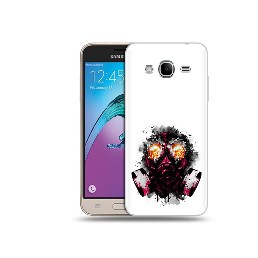 

Чехол MyPads Tocco для Samsung Galaxy J3 (2016) красный противогаз (PT29089.580.412), Прозрачный, Tocco