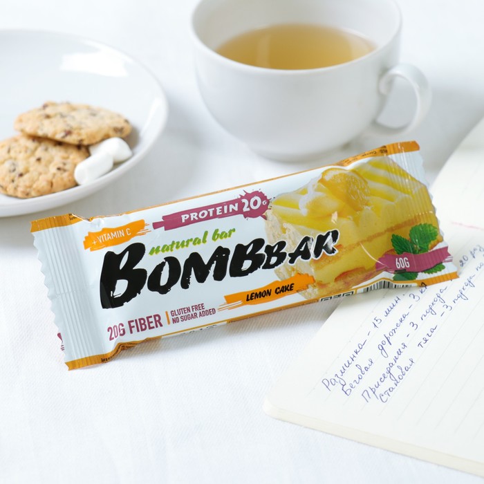 

Протеиновый батончик BOMBBAR, лимонный торт, 60 г