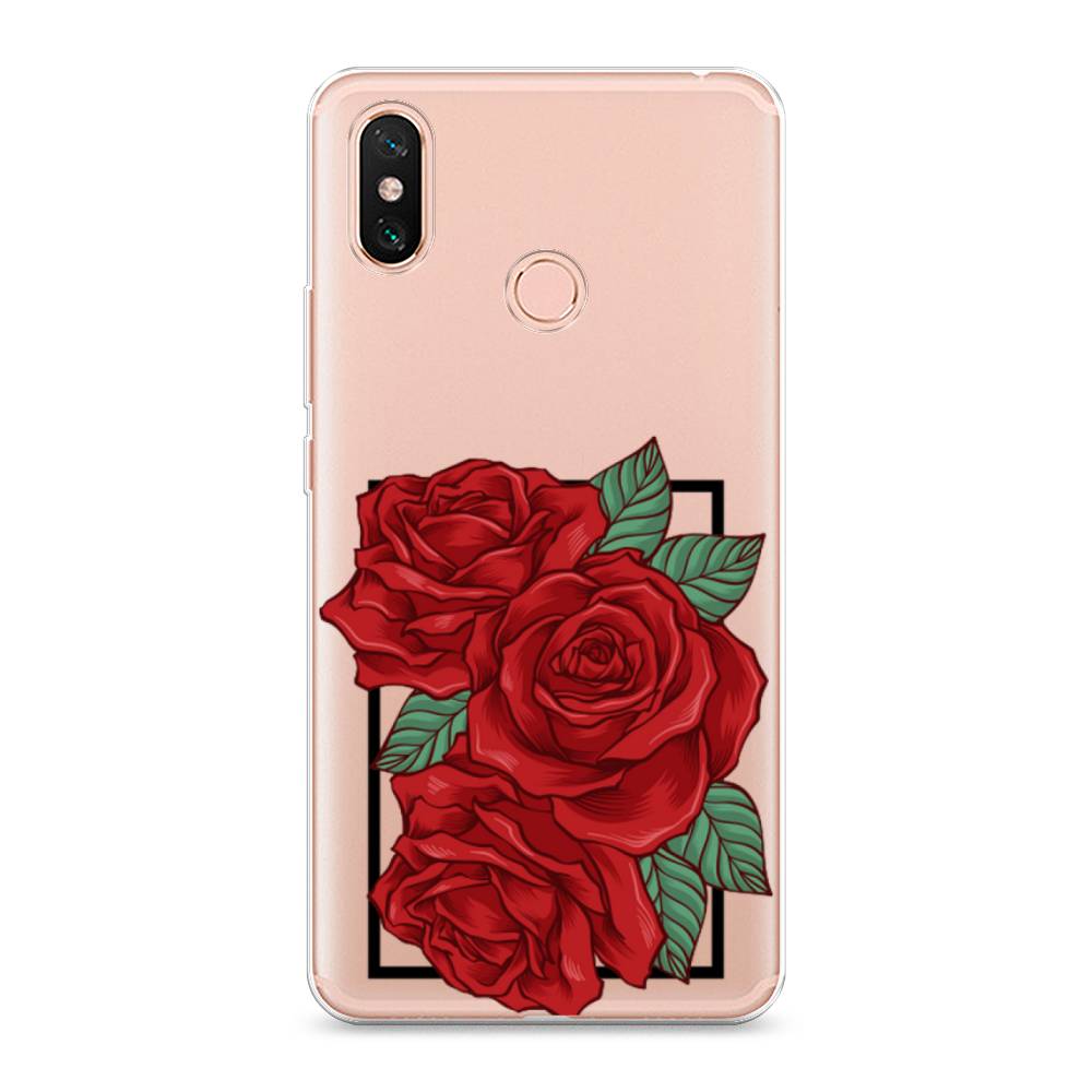 

Чехол на Xiaomi Mi Max 3 "Три алые розы", Красный, 34350-2