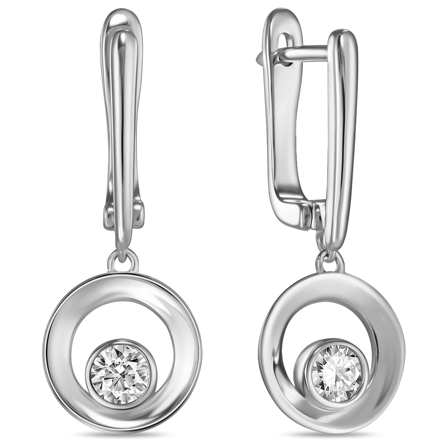 

Серьги подвески из серебра MIUZ Diamonds E2036-SL-5908, фианит, E2036-SL-5908
