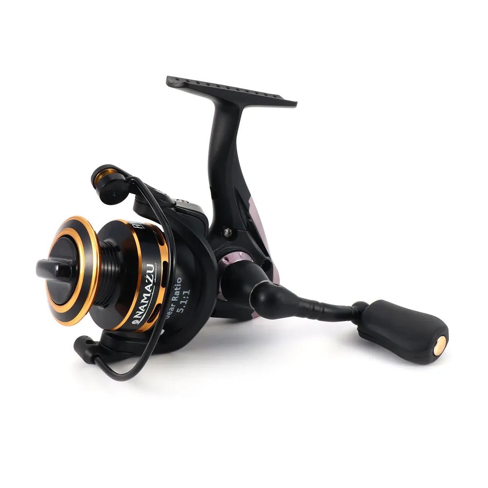 

Катушка безынерционная Namazu River Monster RM4000, 4+1 подшипник, металлическая шпуля, Черный;золотистый