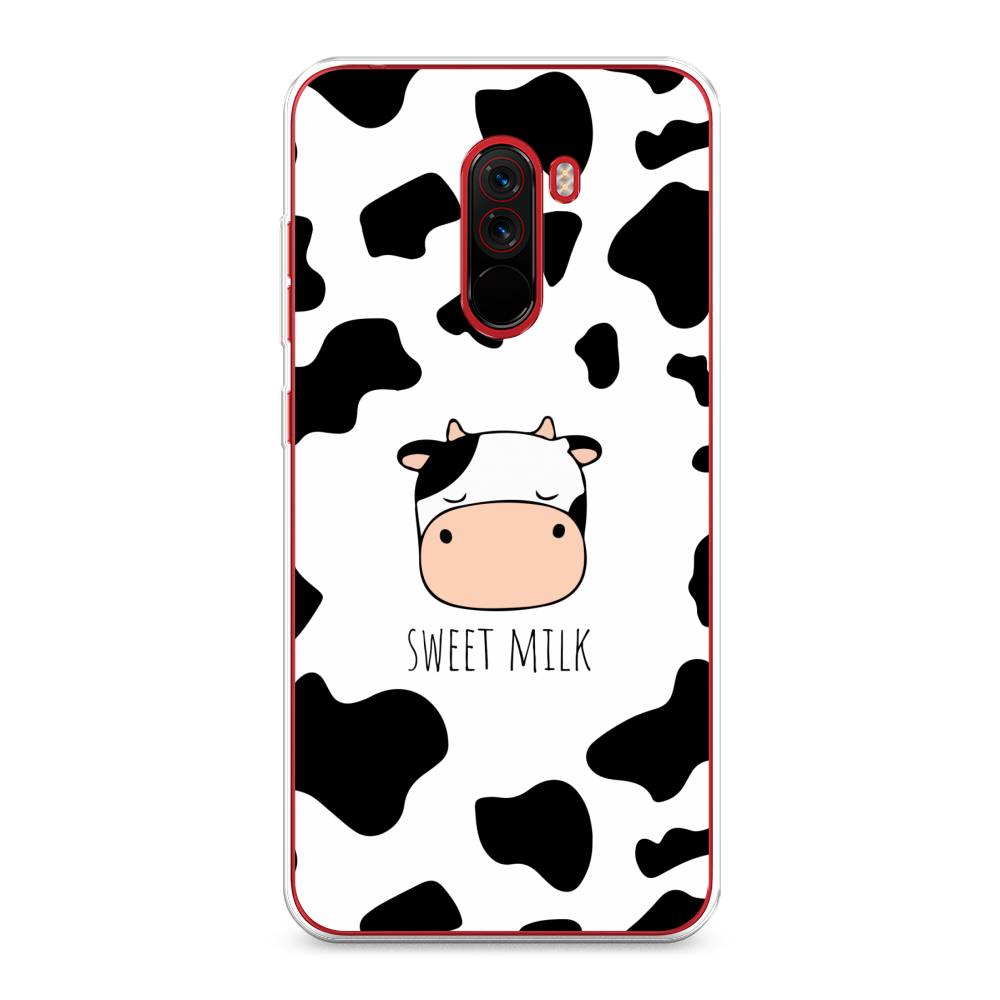 

Чехол на Xiaomi Pocophone F1 "Sweet milk", Розовый;белый;черный, 34450-1