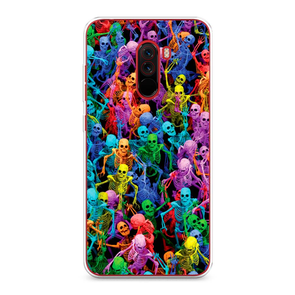 

Чехол на Xiaomi Pocophone F1 "Вечеринка скелетов", Фиолетовый;желтый;оранжевый, 34450-6